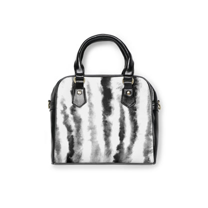 Modern Monochrome Shoulder Handbag - Stylish Black and White Design xc - MEMEXCORP 