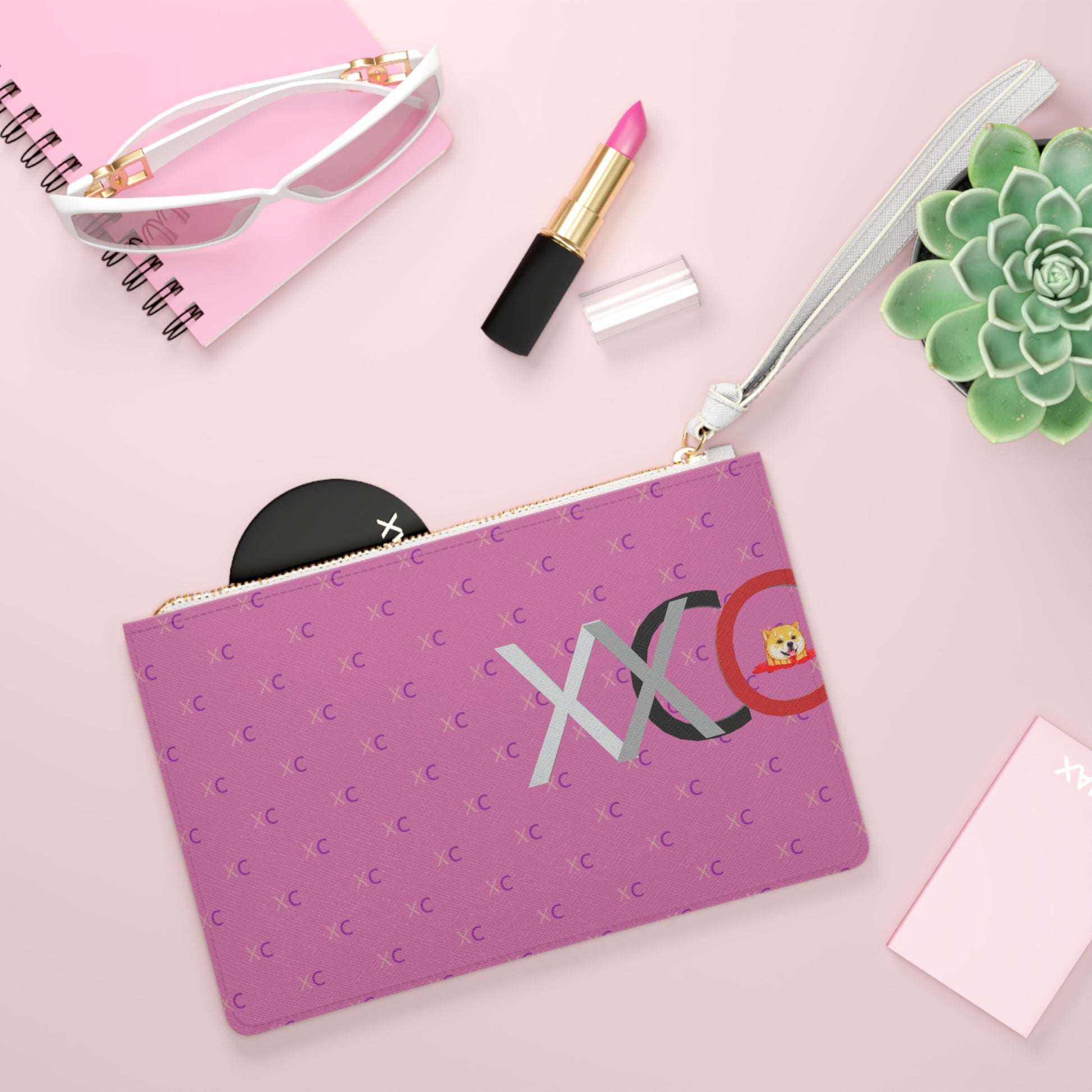 Chic Pink Clutch Bag xc - MEMEXCORP 