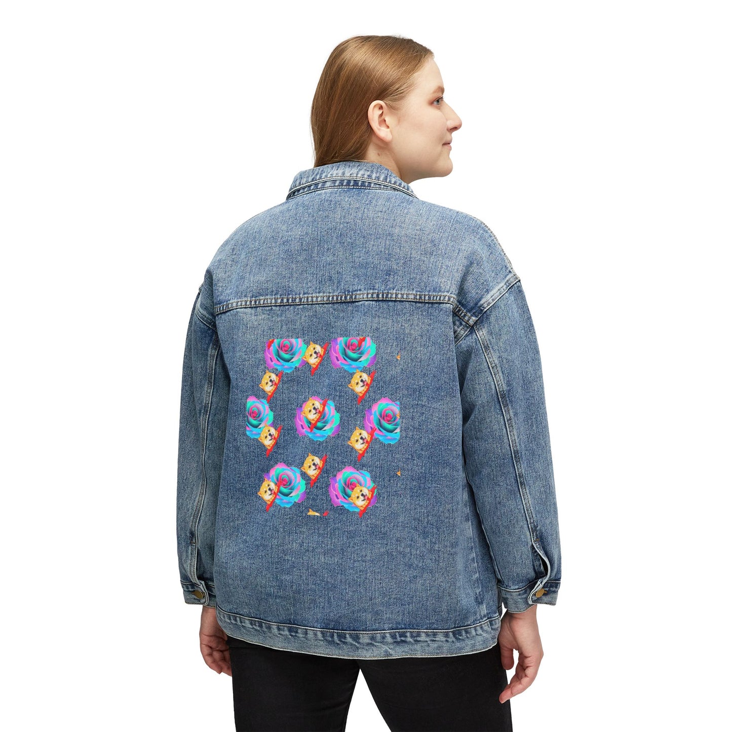 Women's Denim Jacket dogestyle985 - MEMEXCORP 