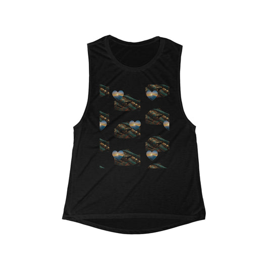 Women's Flowy Scoop Muscle Tank HGK - MEMEXCORP 