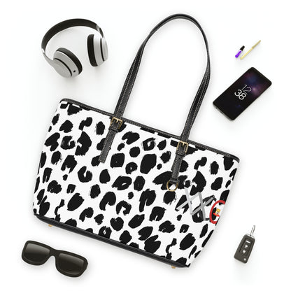 Chic PU Leather Shoulder Bag with Trendy Animal Printxc - MEMEXCORP 