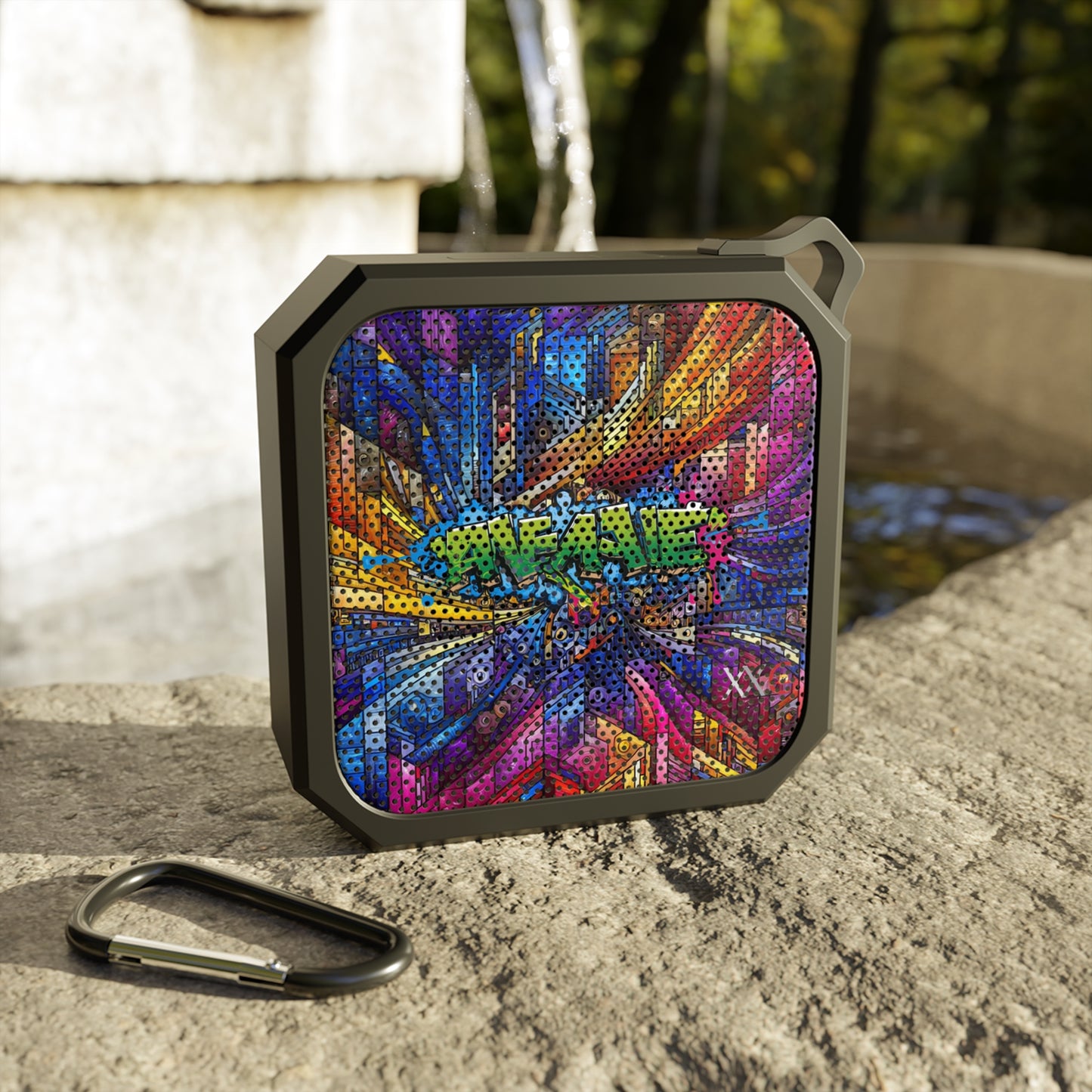 Vibrant Outdoor Bluetooth Speaker - Colorful Graffiti Design